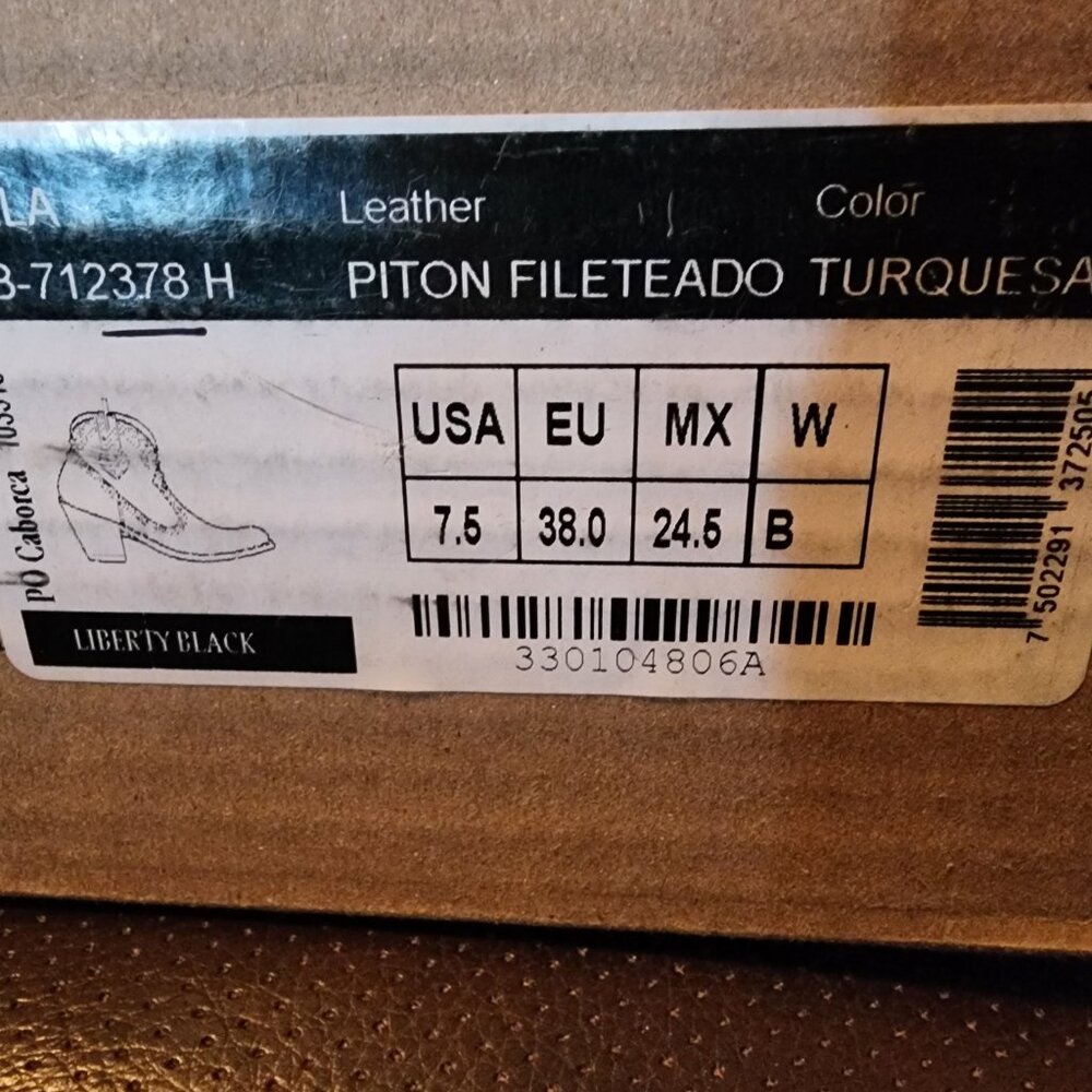 Worn Once "Liberty Black" Brand..Studded Python B… - image 3